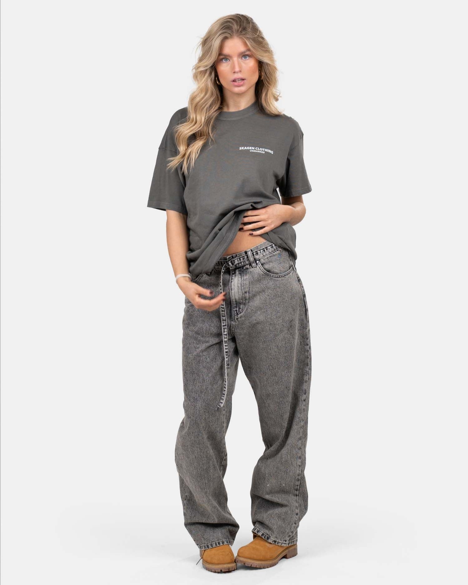 UNMARKED T-shirt Washed Grey | Skagen - clothing.dk